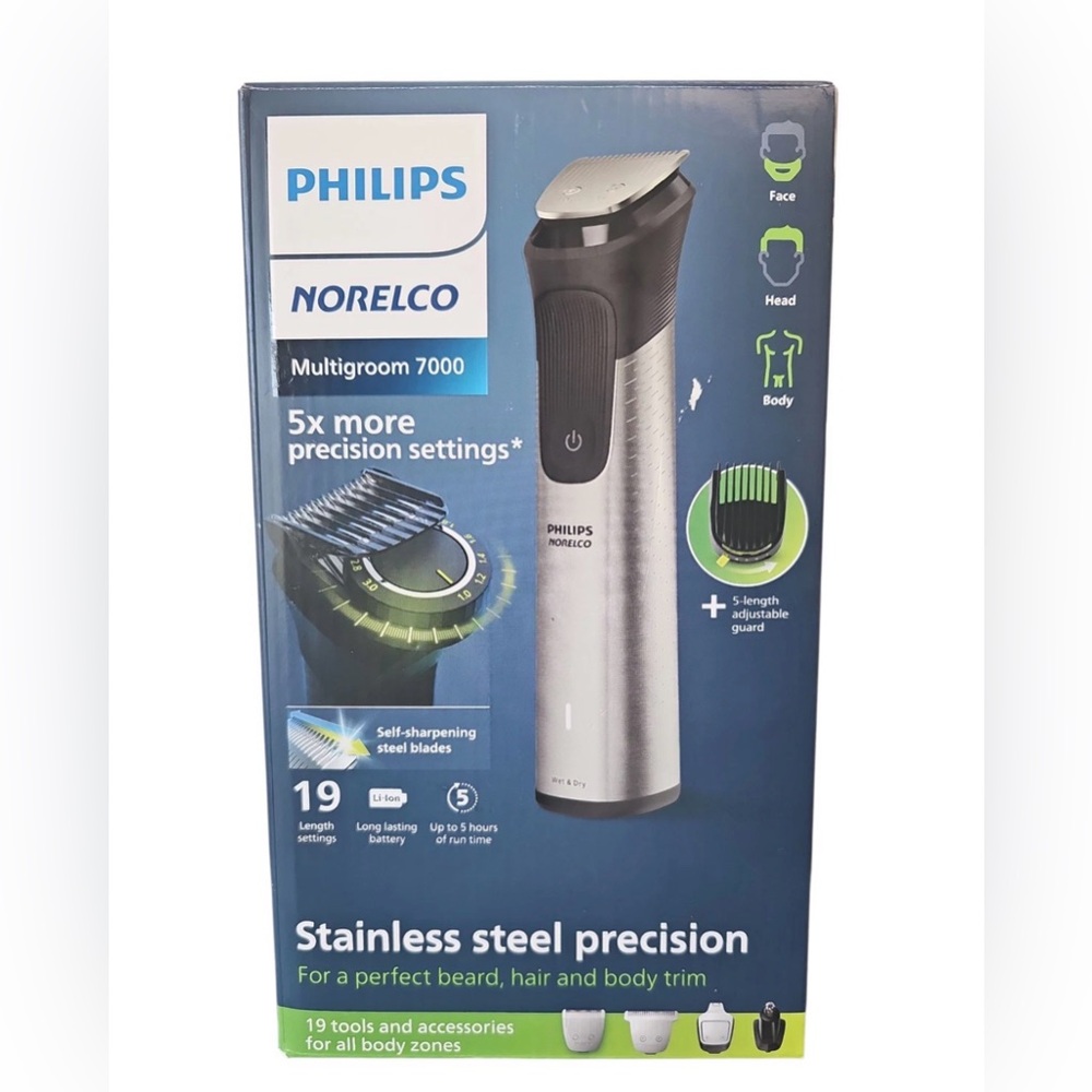 Philips Norelco Multigroom 7000 Series, 19 In 1 All In one Trimmer.
